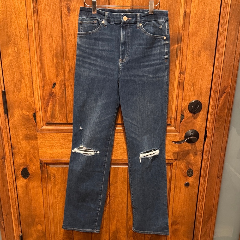 Classic Blue Distressed Women's Jeans